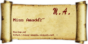 Miss Amadé névjegykártya